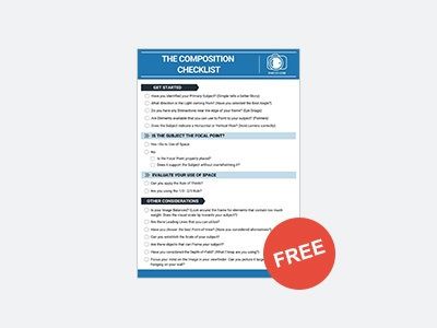 𝗕𝗢𝗡𝗨𝗦: Composition Rules and Tools Checklist. Perfect for when you’re shooting in the field. Print it out, toss into your camera bag and go ($10 Value 𝗙𝗥𝗘𝗘 𝗧𝗢𝗗𝗔𝗬!)